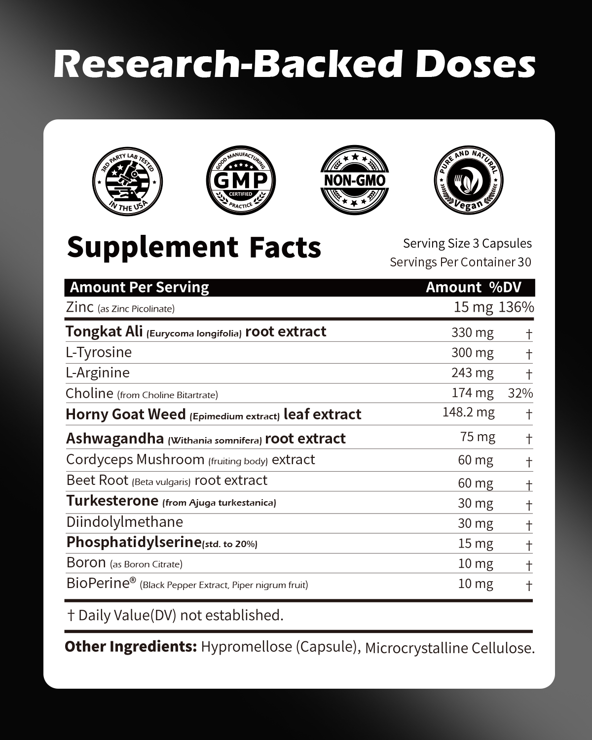 Pickyouth Synergy-T Testosterone Booster Supplement for Men, 90 Count