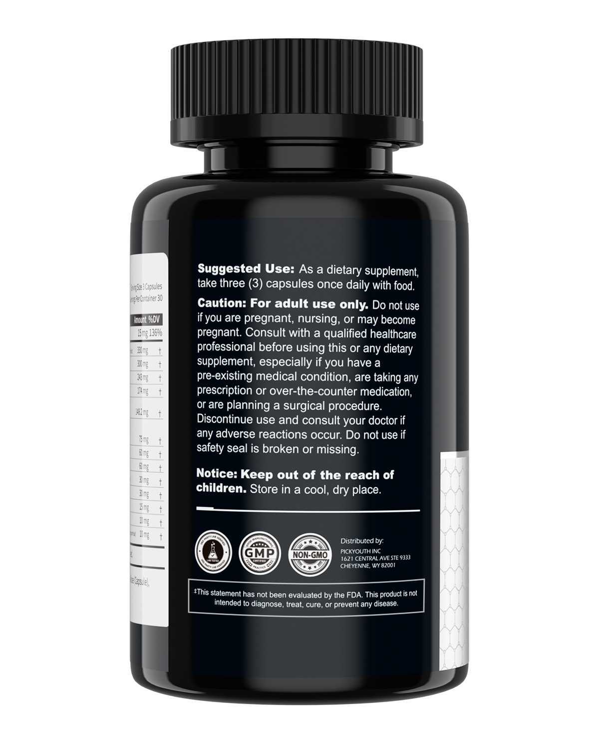 Pickyouth Synergy-T Testosterone Booster Supplement for Men, 90 Count