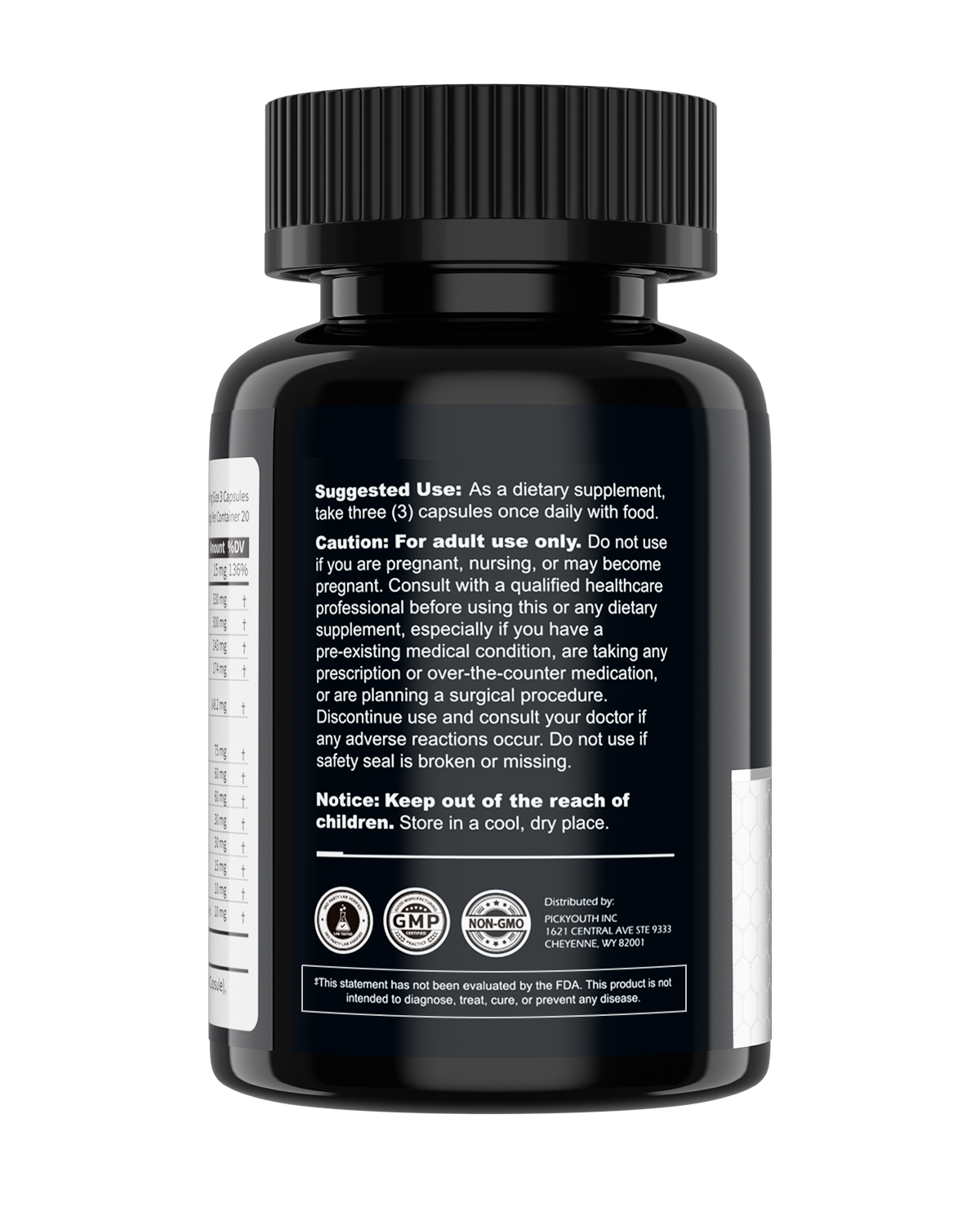 Pickyouth Synergy-T Testosterone Booster Supplement for Men, 60 Count